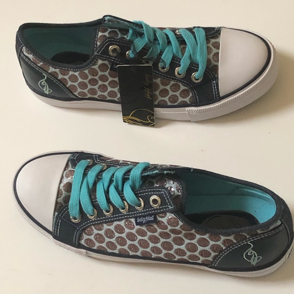 New Baby Phat Polka Dot Lace-Up Sneakers - Picture 2 of 9